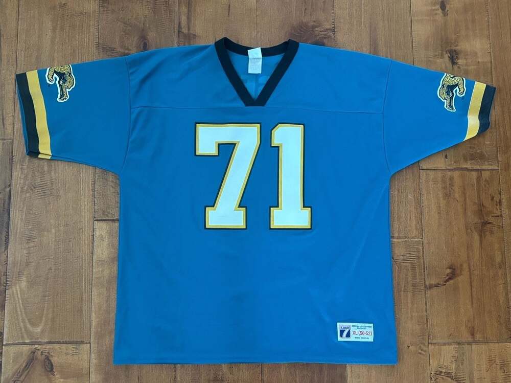 Vintage Jacksonville Jaguars Tony Boselli #71 Logo 7 Mesh Jersey